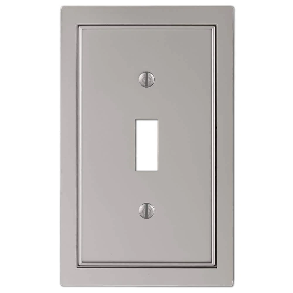 Hampton Bay Averly 1 Gang Toggle Metal Wall Plate - Satin Nickel 1 Hampton Bay Averly 1 Gang Toggle Metal Wall Plate - Satin Nickel