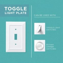Hampton Bay Nickel 2-Gang Toggle Wall Plate (1-Pack) -Hampton Bay Shop satin nickel hampton bay toggle light switch plates w10085 sn uh 1f 1000