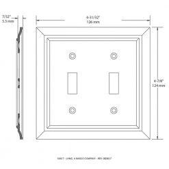 Hampton Bay Nickel 2-Gang Toggle Wall Plate (1-Pack) -Hampton Bay Shop satin nickel hampton bay toggle light switch plates w10085 sn uh 44 1000
