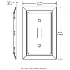 Hampton Bay Nickel 1-Gang Toggle Wall Plate (1-Pack) -Hampton Bay Shop satin nickel hampton bay toggle light switch plates w10087 sn uh 44 1000