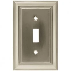Hampton Bay Nickel 1-Gang Toggle Wall Plate (1-Pack)
