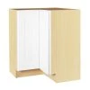 Hampton Bay Shaker Satin White Stock Assembled Lazy Susan Corner Base Kitchen Cabinet (28.5 in. x 34.5 in. x16.5 in.)