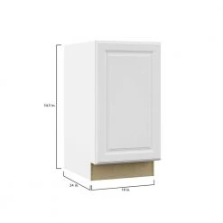 Hampton Bay Hampton Satin White Raised Panel Stock Assembled Pull Out Trash Can Base Kitchen Cabinet (18 in. x 34.5 in. x 24 in.) 28 Hampton Bay Hampton Satin White Raised Panel Stock Assembled Pull Out Trash Can Base Kitchen Cabinet (18 in. x 34.5 in. x 24 in.) -Hampton Bay Shop satin white hampton bay assembled kitchen cabinets kbw18 sw d4 1000