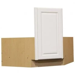 Hampton Bay Hampton Satin White Raised Panel Stock Sink Base Kitchen Cabinet 36 in. W x 34.5 in. D H x 24 in. D