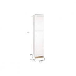 Hampton Bay Hampton Satin White Raised Panel Stock Assembled Pantry Kitchen Cabinet (18 in. x 84 in. x 24 in.) -Hampton Bay Shop satin white hampton bay assembled kitchen cabinets kp1884 sw 76 1000