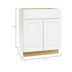 Hampton Bay Hampton Assembled 30 in. x 34.5 in. x 21 in. Bathroom Vanity Base Cabinet in Satin White 16 Hampton Bay Hampton Assembled 30 in. x 34.5 in. x 21 in. Bathroom Vanity Base Cabinet in Satin White -Hampton Bay Shop satin white hampton bay assembled kitchen cabinets kvsb30 sw 40 1000