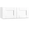 Hampton Bay Shaker Satin White Stock Assembled Wall Bridge Kitchen Cabinet (30 in. x 12 in. x 12 in.)