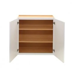 Hampton Bay Shaker Satin White Stock Assembled Wall Kitchen Cabinet (30 in. x 30 in. x 12 in.) -Hampton Bay Shop satin white hampton bay assembled kitchen cabinets kw3030 ssw 77 1000