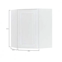 Hampton Bay Hampton Satin White Raised Panel Stock Assembled Diagonal Corner Wall Kitchen Cabinet (24 in. x 30 in. x 12 in.) 16 Hampton Bay Hampton Satin White Raised Panel Stock Assembled Diagonal Corner Wall Kitchen Cabinet (24 in. x 30 in. x 12 in.) -Hampton Bay Shop satin white hampton bay assembled kitchen cabinets kwd2430 sw 40 1000