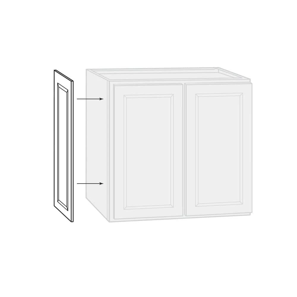 Hampton Bay Shaker 23 in. W x 29.50 in. H Base Cabinet Decorative End Panel in Satin White 9 Hampton Bay Shaker 23 in. W x 29.50 in. H Base Cabinet Decorative End Panel in Satin White - Image 9