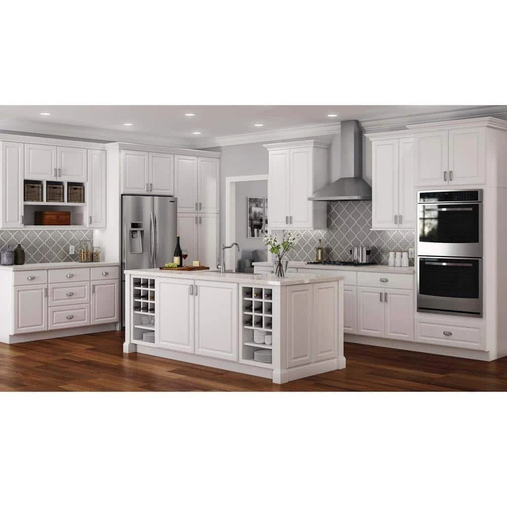 Hampton Bay 48 in. W x 34.5 in. H End Panel in Satin White 2 Hampton Bay 48 in. W x 34.5 in. H End Panel in Satin White - Image 2