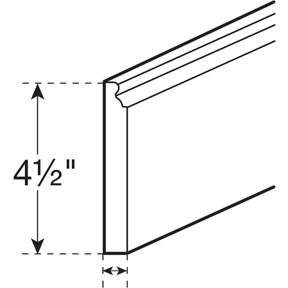 Hampton Bay 91.5 in. W x 4.5 in. H Base Molding in Satin White 9 Hampton Bay 91.5 in. W x 4.5 in. H Base Molding in Satin White - Image 9