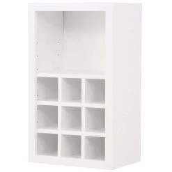 Hampton Bay Hampton/Shaker Assembled 18x30x12 in. Wall Flex Kitchen Cabinet with Shelves and Dividers in Satin White