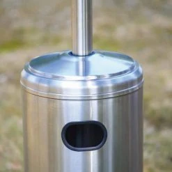 Hampton Bay 48K BTU Stainless Steel Patio Heater with Wheels -Hampton Bay Shop stainless steel hampton bay patio heaters nczh g ss 4f 1000