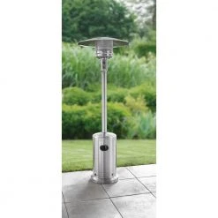 Hampton Bay 48K BTU Stainless Steel Patio Heater with Wheels -Hampton Bay Shop stainless steel hampton bay patio heaters nczh g ss fa 1000
