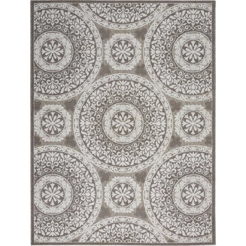 Hampton Bay Calobra Taupe 5 ft. x 7 ft. Geometric Modern Indoor/Outdoor Area Rug 1 Hampton Bay Calobra Taupe 5 ft. x 7 ft. Geometric Modern Indoor/Outdoor Area Rug