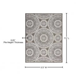 Hampton Bay Calobra Taupe 5 ft. x 7 ft. Geometric Modern Indoor/Outdoor Area Rug 17 Hampton Bay Calobra Taupe 5 ft. x 7 ft. Geometric Modern Indoor/Outdoor Area Rug -Hampton Bay Shop taupe hampton bay area rugs 773548 76 1000