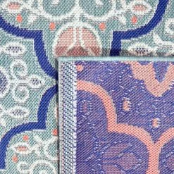 Hampton Bay Star Moroccan Teal/Coral 9 ft. x 12 ft. Floral Indoor/Outdoor Area Rug 14 Hampton Bay Star Moroccan Teal/Coral 9 ft. x 12 ft. Floral Indoor/Outdoor Area Rug -Hampton Bay Shop teal coral hampton bay outdoor rugs 3004126 66 1000