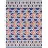 Hampton Bay Star Links Teal/Coral 5 ft. 3 in. x 7 ft. Geometric Indoor/Outdoor Area Rug