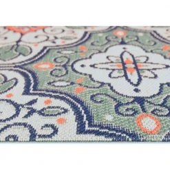 Hampton Bay Star Moroccan Teal/White 8 ft. x 10 ft. Floral Indoor/Outdoor Area Rug -Hampton Bay Shop teal white hampton bay outdoor rugs 3004083 40 1000