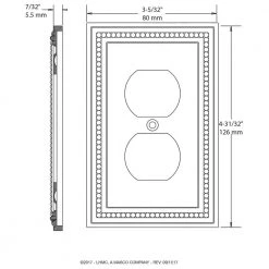 Hampton Bay Beaded Decorative Single Duplex Outlet Cover, Tumbled Antique Brass 15 Hampton Bay Beaded Decorative Single Duplex Outlet Cover, Tumbled Antique Brass -Hampton Bay Shop tumbled antique brass hampton bay outlet wall plates w10103 abt uh 76 1000