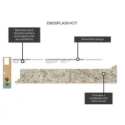 Hampton Bay Laminate Endsplash Kit for Countertop with Integrated Backsplash in Typhoon Ice -Hampton Bay Shop typhoon ice hampton bay laminate countertop trim 495252vrcesk 1d 1000