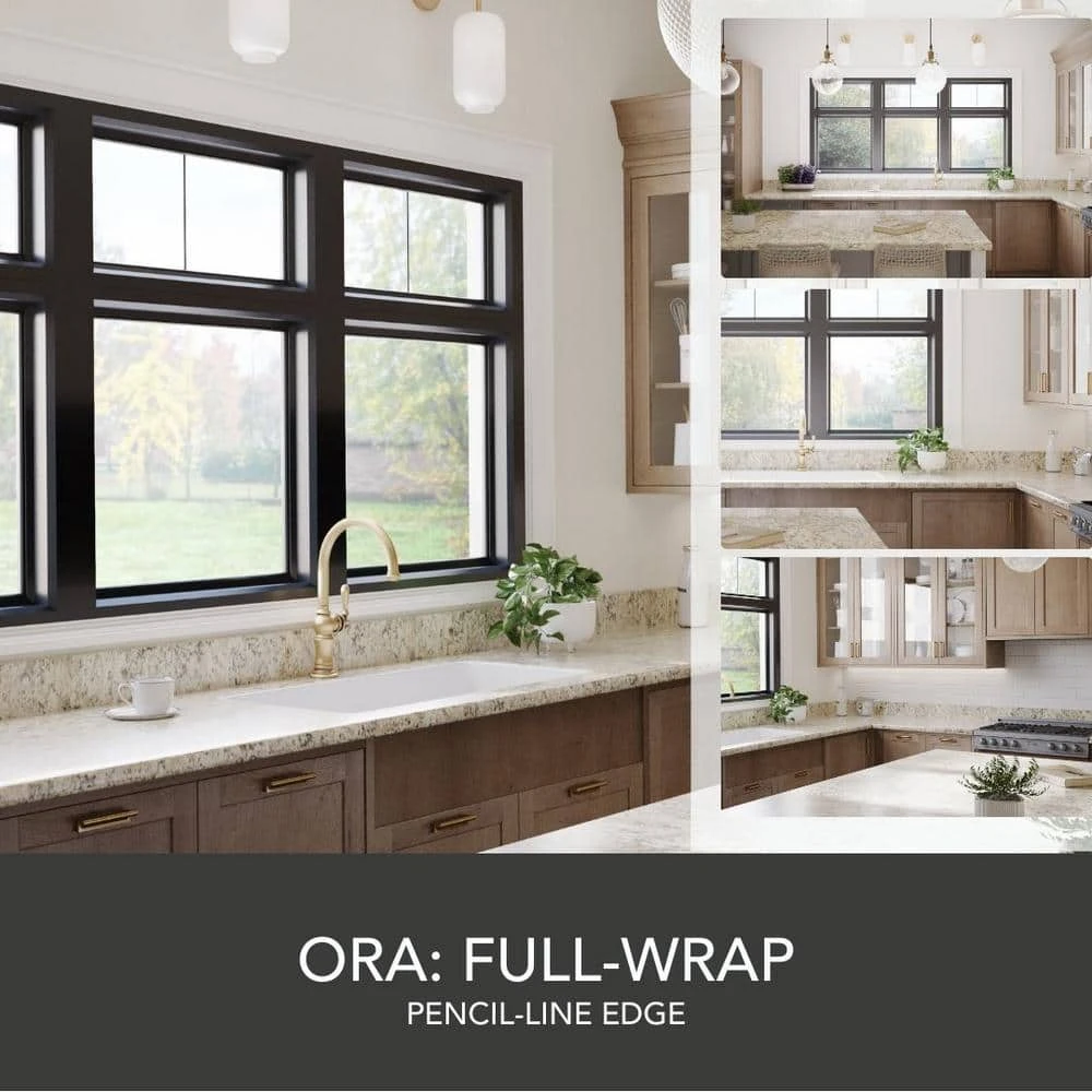 Hampton Bay Wilsonart 10 ft. Laminate Countertop in Textured Typhoon Ice with Full Wrap Ogee Edge 3 Hampton Bay Wilsonart 10 ft. Laminate Countertop in Textured Typhoon Ice with Full Wrap Ogee Edge - Image 3