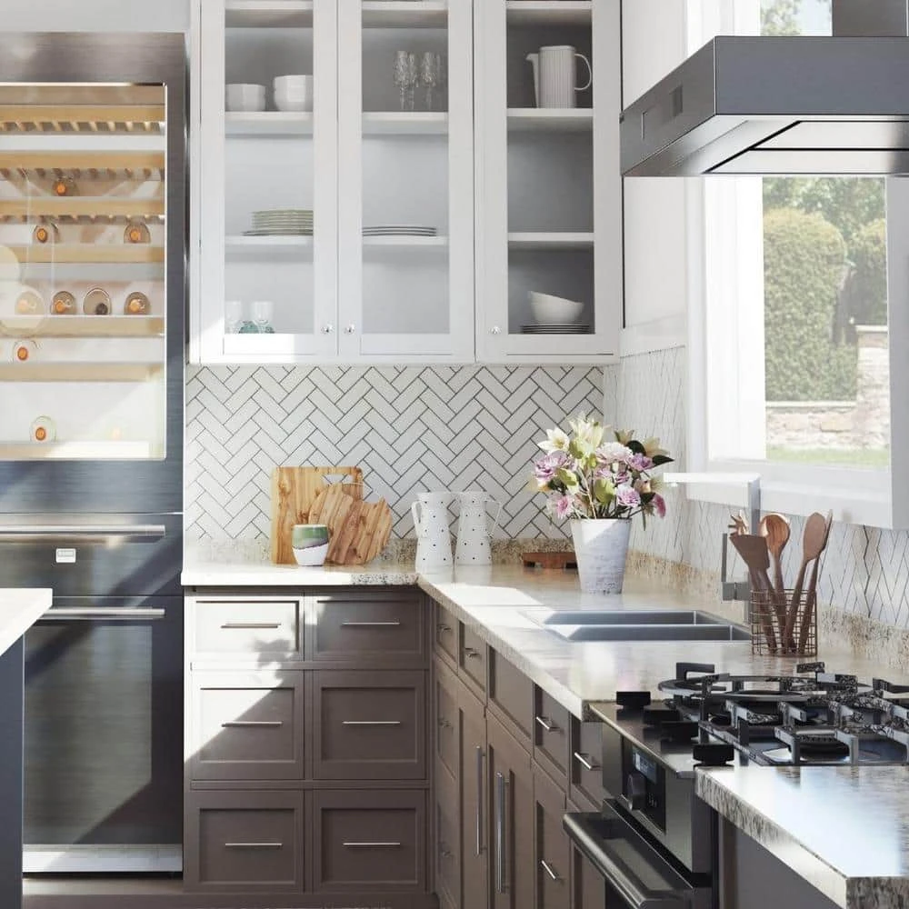 Hampton Bay Wilsonart 10 ft. Laminate Countertop in Textured Typhoon Ice with Full Wrap Ogee Edge 6 Hampton Bay Wilsonart 10 ft. Laminate Countertop in Textured Typhoon Ice with Full Wrap Ogee Edge - Image 6