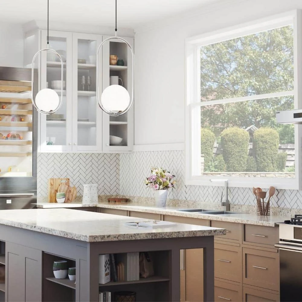 Hampton Bay Wilsonart 10 ft. Laminate Countertop in Textured Typhoon Ice with Full Wrap Ogee Edge 2 Hampton Bay Wilsonart 10 ft. Laminate Countertop in Textured Typhoon Ice with Full Wrap Ogee Edge - Image 2