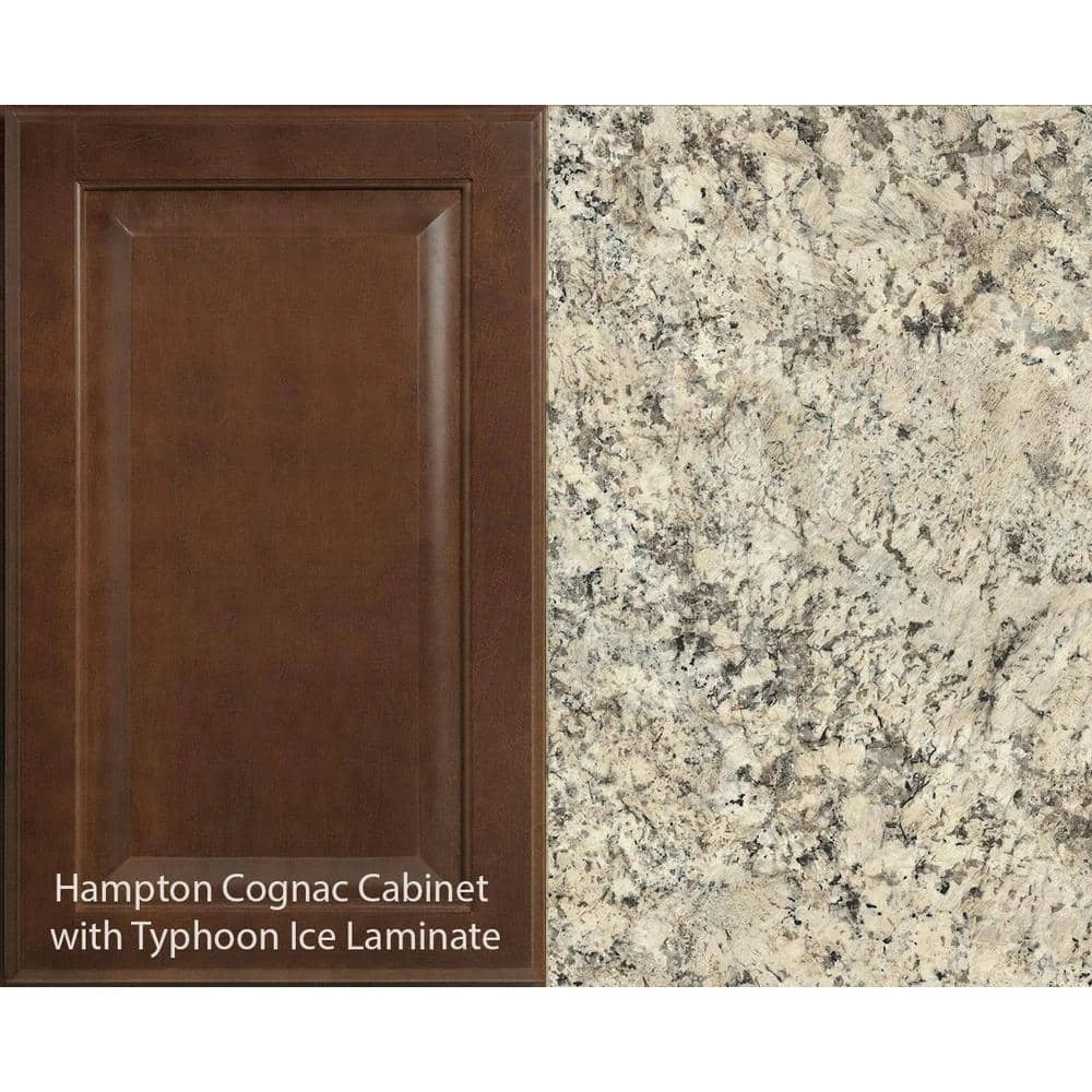 Hampton Bay Wilsonart 6 ft. Laminate Countertop in Textured Typhoon Ice with Full Wrap Ogee Edge 3 Hampton Bay Wilsonart 6 ft. Laminate Countertop in Textured Typhoon Ice with Full Wrap Ogee Edge - Image 3