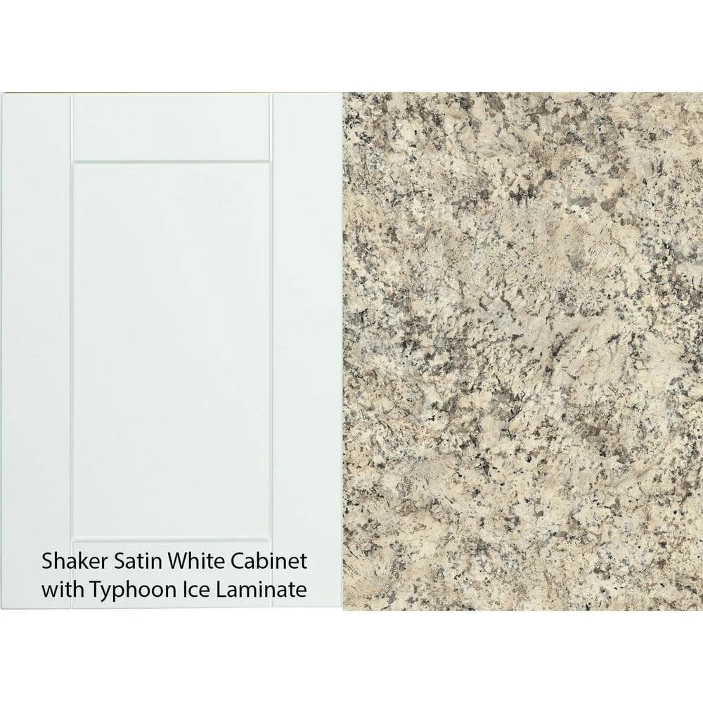 Hampton Bay Wilsonart 6 ft. Laminate Countertop in Textured Typhoon Ice with Full Wrap Ogee Edge 5 Hampton Bay Wilsonart 6 ft. Laminate Countertop in Textured Typhoon Ice with Full Wrap Ogee Edge - Image 5