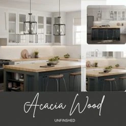 Hampton Bay 4 ft. L x 26 in. D Unfinished Acacia Solid Wood Butcher Block Countertop With Square Edge 14 Hampton Bay 4 ft. L x 26 in. D Unfinished Acacia Solid Wood Butcher Block Countertop With Square Edge -Hampton Bay Shop unfinished acacia hampton bay butcher block countertops ac2550 40 1000