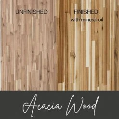 Hampton Bay 4 ft. L x 26 in. D Unfinished Acacia Solid Wood Butcher Block Countertop With Square Edge 17 Hampton Bay 4 ft. L x 26 in. D Unfinished Acacia Solid Wood Butcher Block Countertop With Square Edge -Hampton Bay Shop unfinished acacia hampton bay butcher block countertops ac2550 66 1000