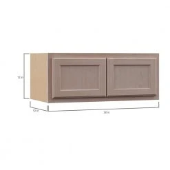 Hampton Bay Hampton Assembled 30x12x12 in. Wall Bridge Kitchen Cabinet in Unfinished Beech -Hampton Bay Shop unfinished beech hampton bay assembled kitchen cabinets kw3012 ufdf c3 1000
