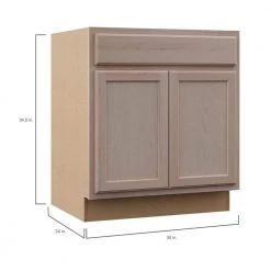 Hampton Bay Hampton Unfinished Recessed Panel Stock Assembled Base Kitchen Cabinet (30 in. x 34.5 in. x 24 in.) -Hampton Bay Shop unfinished hampton bay assembled kitchen cabinets kb30 uf c3 1000