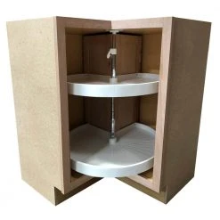 Hampton Bay Hampton Unfinished Recessed Panel Assembled Lazy Susan Corner Base Kitchen Cabinet (28.5 in x 34.5 in x 16.5 in) -Hampton Bay Shop unfinished hampton bay assembled kitchen cabinets kblsn36 uf 31 1000
