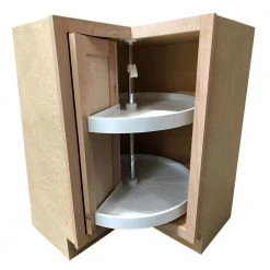 Hampton Bay Hampton Unfinished Recessed Panel Assembled Lazy Susan Corner Base Kitchen Cabinet (28.5 in x 34.5 in x 16.5 in) -Hampton Bay Shop unfinished hampton bay assembled kitchen cabinets kblsn36 uf 76 1000