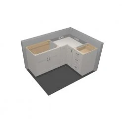 Hampton Bay Hampton Unfinished Recessed Panel Assembled Lazy Susan Corner Base Kitchen Cabinet (28.5 in x 34.5 in x 16.5 in) -Hampton Bay Shop unfinished hampton bay assembled kitchen cabinets kblsn36 uf d4 1000