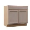 Hampton Bay Hampton Unfinished Recessed Panel Stock Assembled Sink Base Kitchen Cabinet (36 in. x 34.5 in. x 24 in.)
