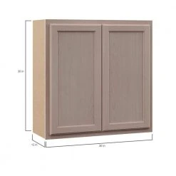 Hampton Bay Hampton Unfinished Recessed Panel Stock Assembled Wall Kitchen Cabinet (30in. x 30 in. x 12 in.) -Hampton Bay Shop unfinished hampton bay assembled kitchen cabinets kw3030 uf c3 1000