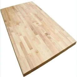 Hampton Bay 8 ft. L x 25 in. D Unfinished Birch Butcher Block Countertop in With Standard Edge