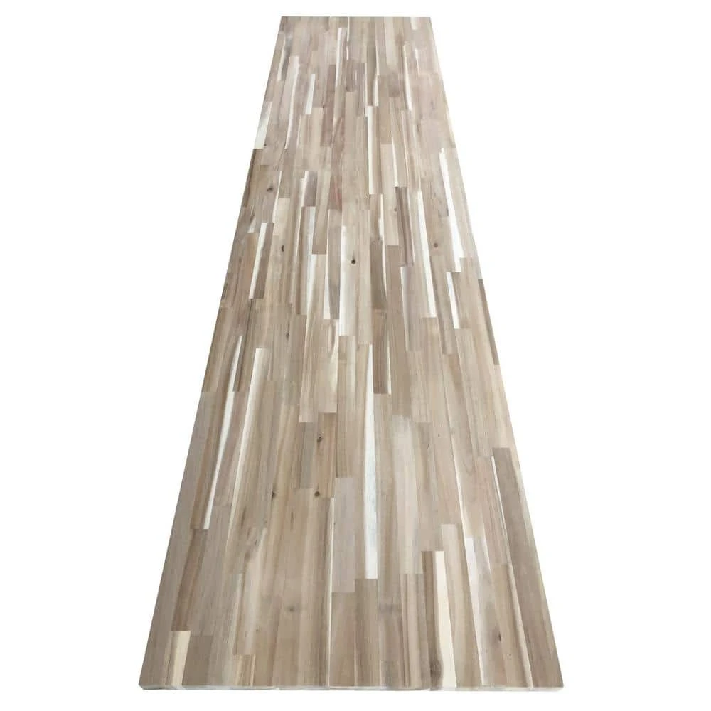 Hampton Bay 8 ft. L x 25 in. D Unfinished Acacia Butcher Block Countertop in With Standard Edge 4 Hampton Bay 8 ft. L x 25 in. D Unfinished Acacia Butcher Block Countertop in With Standard Edge - Image 4