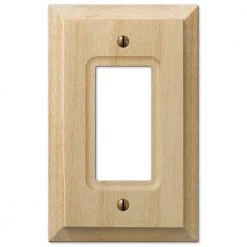 Hampton Bay Cabin 1 Gang Rocker Wood Wall Plate - Unfinished