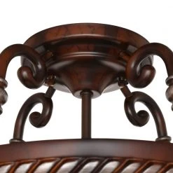 Hampton Bay Bercello Estates 15 in. 2-Light Volterra Bronze Semi-Flush Mount with Etched Glass Shade 21 Hampton Bay Bercello Estates 15 in. 2-Light Volterra Bronze Semi-Flush Mount with Etched Glass Shade -Hampton Bay Shop volterra bronze w silver accents hampton bay flush mount lights 08060 1f 1000