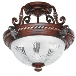 Hampton Bay Bercello Estates 15 in. 2-Light Volterra Bronze Semi-Flush Mount with Etched Glass Shade 23 Hampton Bay Bercello Estates 15 in. 2-Light Volterra Bronze Semi-Flush Mount with Etched Glass Shade -Hampton Bay Shop volterra bronze w silver accents hampton bay flush mount lights 08060 d4 1000