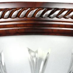 Hampton Bay Bercello Estates 15 in. 2-Light Volterra Bronze Flush Mount with Etched Glass Shade -Hampton Bay Shop volterra bronze with silver accents hampton bay flush mount lights 08058 66 1000