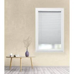 Hampton Bay Aluminum True to size 47x48 Cordless Aluminum with [Slat/vane width (1 in.) -Hampton Bay Shop white hampton bay aluminum mini blinds 3589447 c3 1000