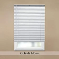 Hampton Bay Aluminum True to size 53x48 Cordless Aluminum with [Slat/vane width (1 in.) -Hampton Bay Shop white hampton bay aluminum mini blinds 3589449 66 1000