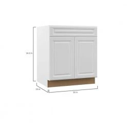 Hampton Bay Designer Series Elgin Assembled 30x34.5x23.75 in. Base Kitchen Cabinet in White -Hampton Bay Shop white hampton bay assembled kitchen cabinets b30 elwh 77 1000
