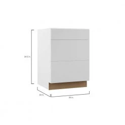 Hampton Bay Designer Series Edgeley Assembled 24x34.5x23.75 in. Drawer Base Kitchen Cabinet in White 9 Hampton Bay Designer Series Edgeley Assembled 24x34.5x23.75 in. Drawer Base Kitchen Cabinet in White -Hampton Bay Shop white hampton bay assembled kitchen cabinets b3d24 edwh 77 1000